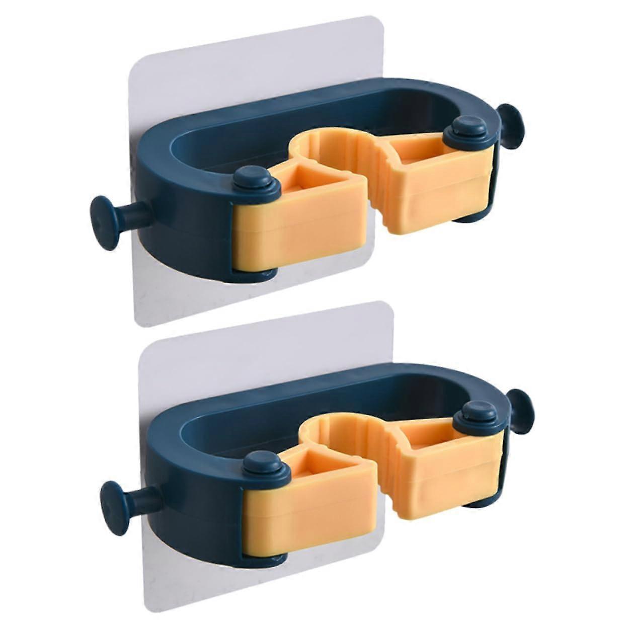 Wall Mounted Mop Holder and Broom Organizer with Secure Grip for SpaceSaving Clutter Storage