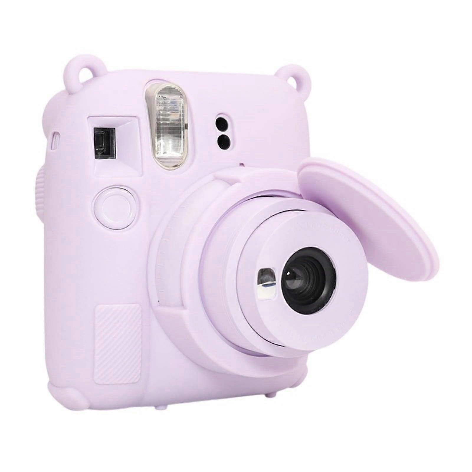 Shockproof Soft Silicone Camera Case for 12 Instant Camera with NonSlip Grip Purple