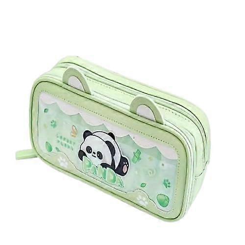 Large Capacity Pencil Case with Code Lock, Shockproof Waterproof School Stationery Organizer, Panda Design