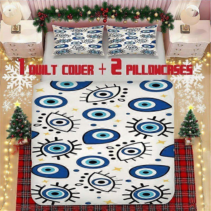 Evil Eye Element Decorative Soft Printed Bedding Set Polyester Fabric Decorative & Warm