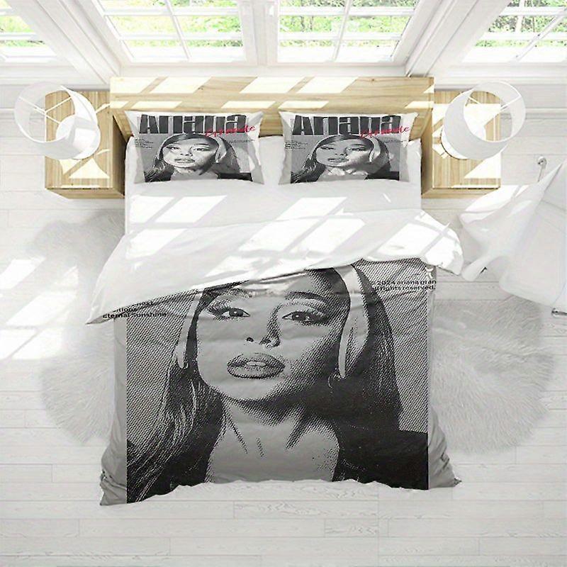 Ariana Grande Music Work Promotion Poster Theme Pattern Print 100% Polyester Bedding Set