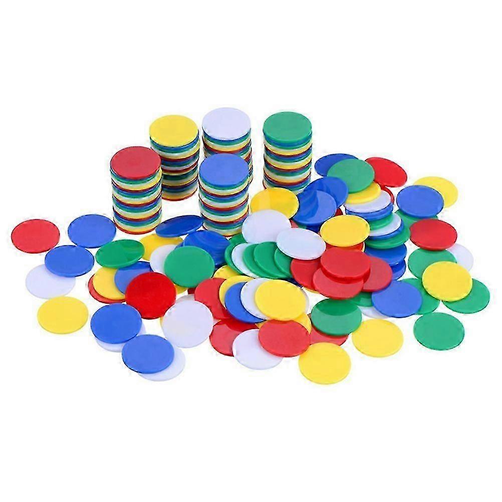 200pcs Creative Plastic Game Coins Bingo Chips Currency Toy Props