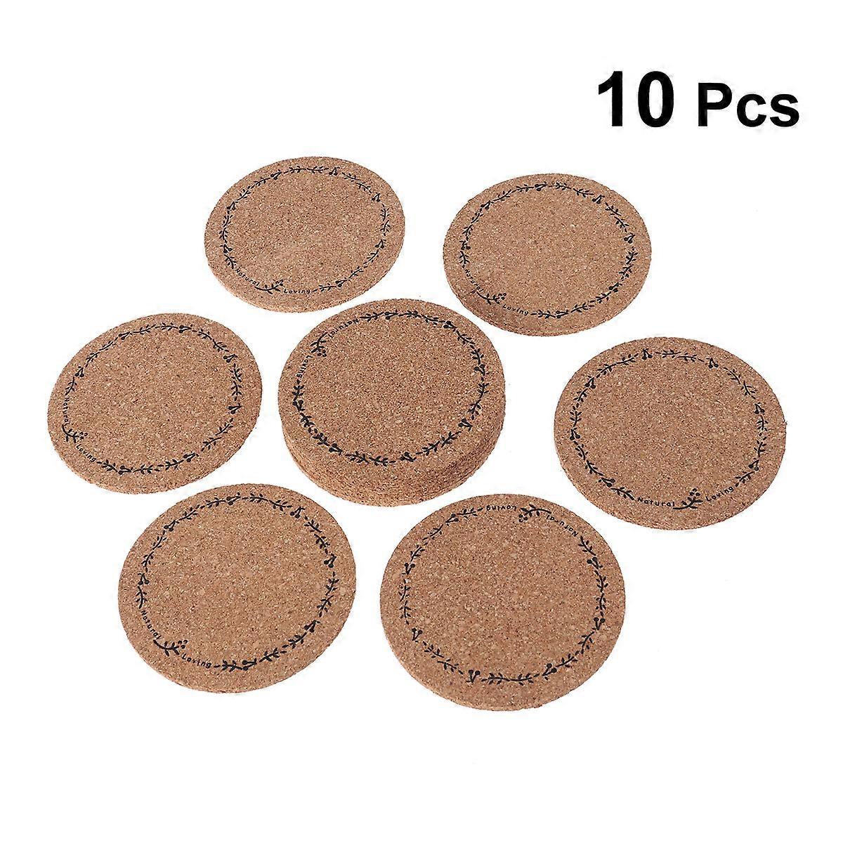 Dining Mat Round Coaster for Protecting Table 10Pcs Cork Coffee Coasters