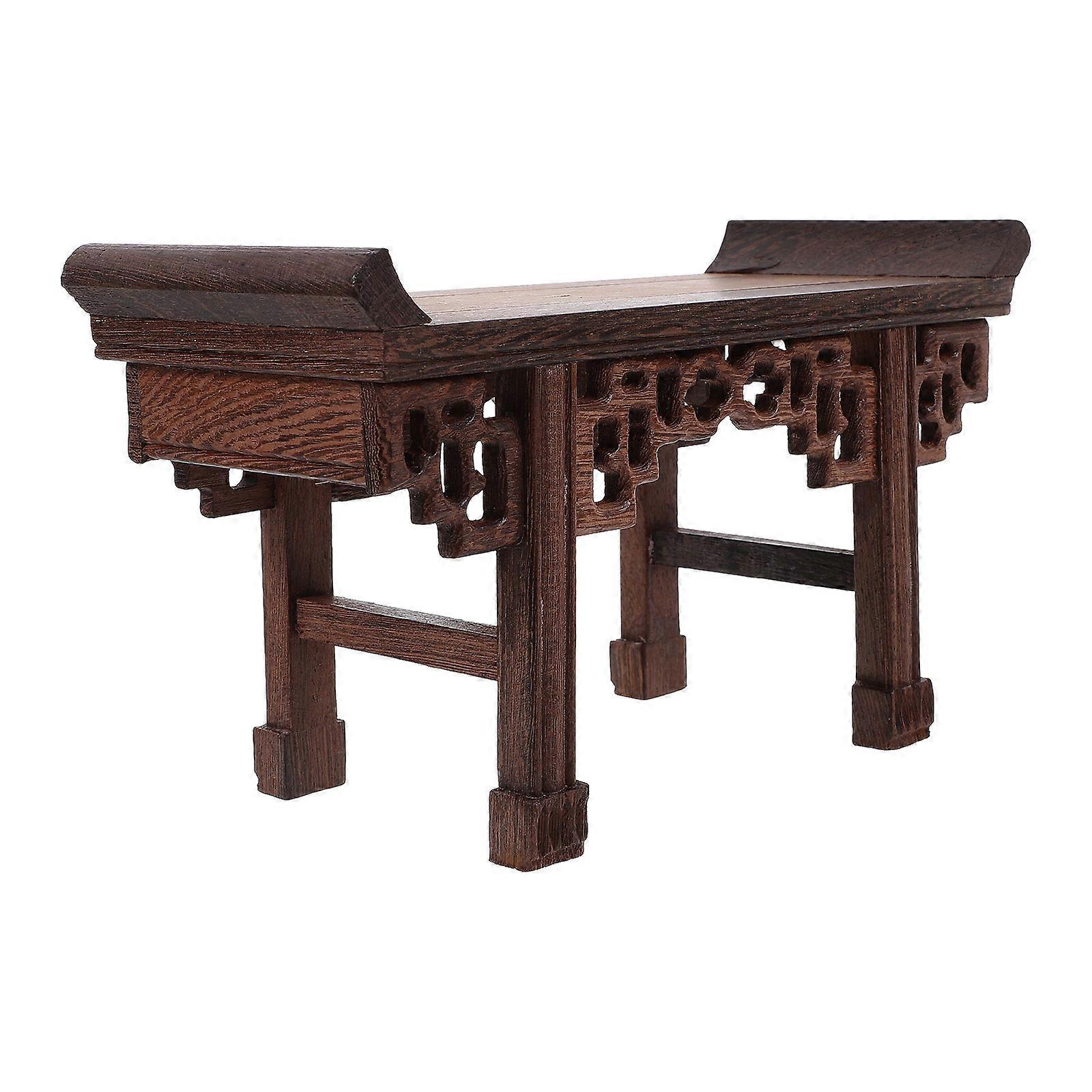 Starožitný masivní dřevěný stojan na kuřecí křídla, dřevěný oltářní stůl pro kuchyňské použití