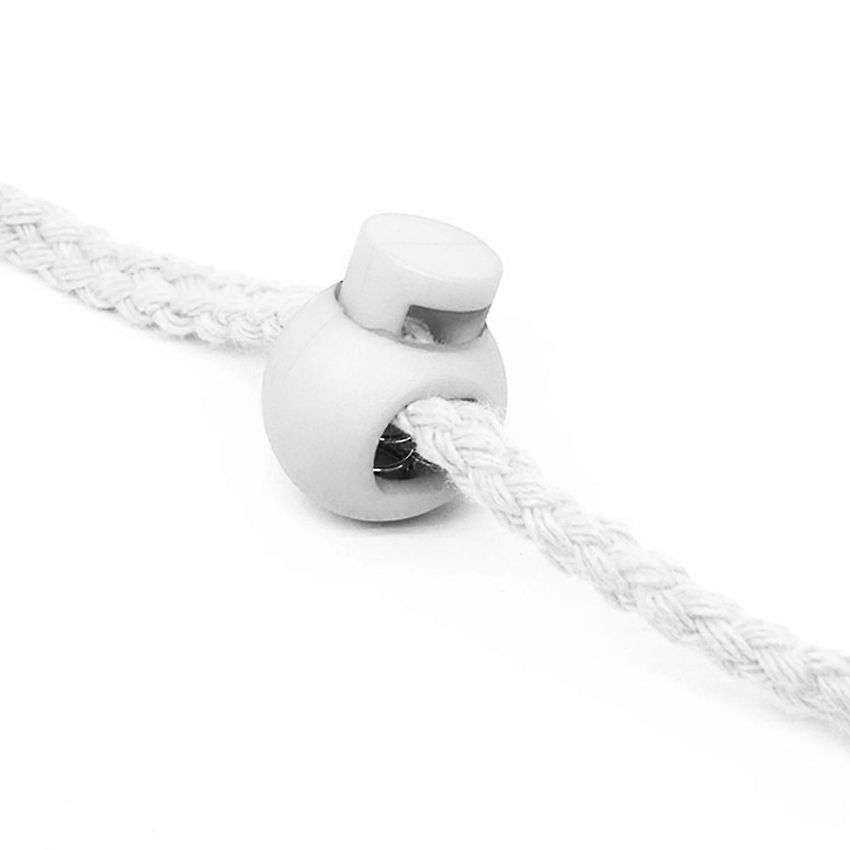 Bag Cord Lock Plastic Double Hole Buckle for Rope Fixed Use 60Pcs