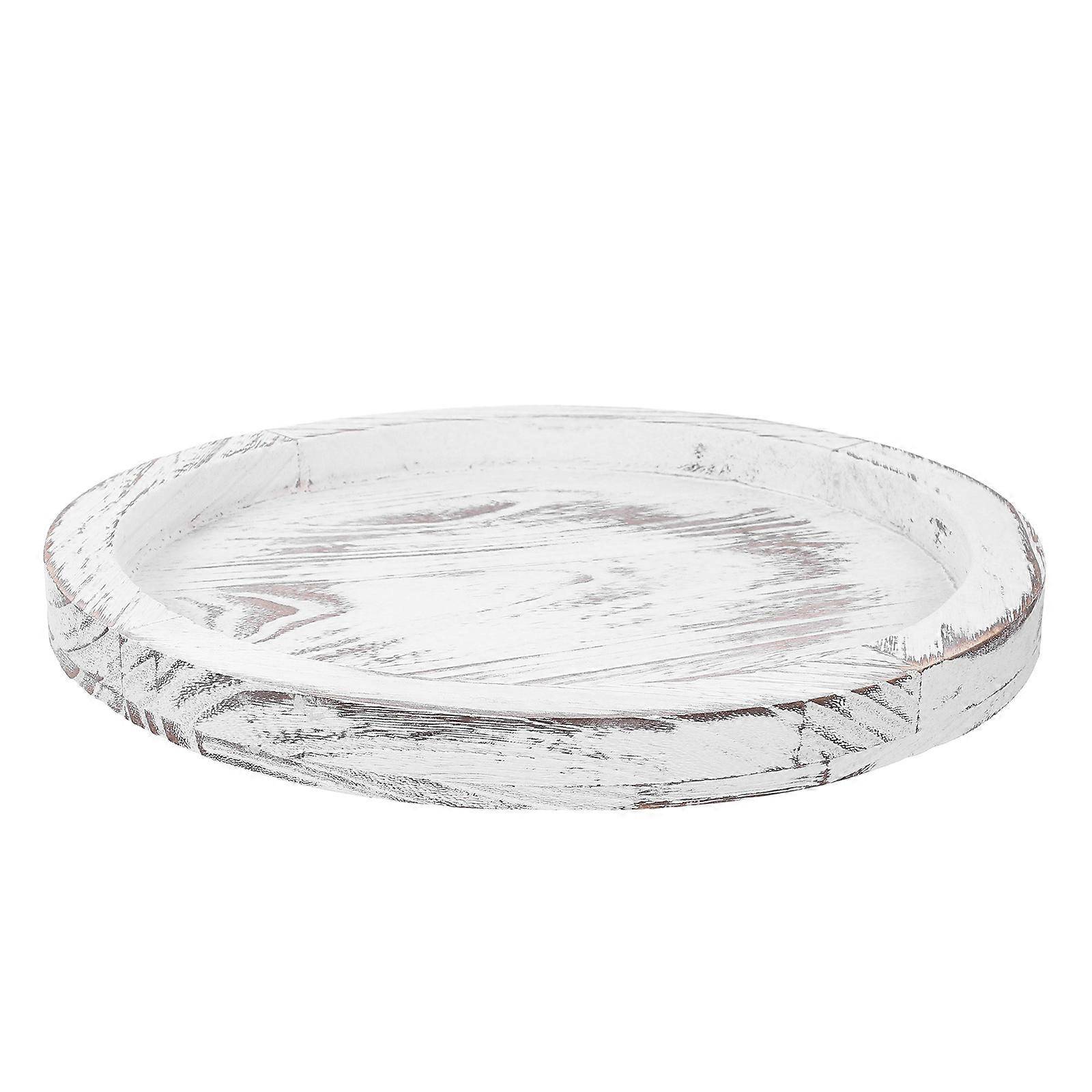 Wooden Candle Plate Holder Tray Decorative for Kitchen Use Rustic