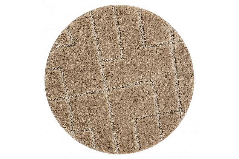 Bathroom rug SUPREME circle LINES, non-slip, soft - beige