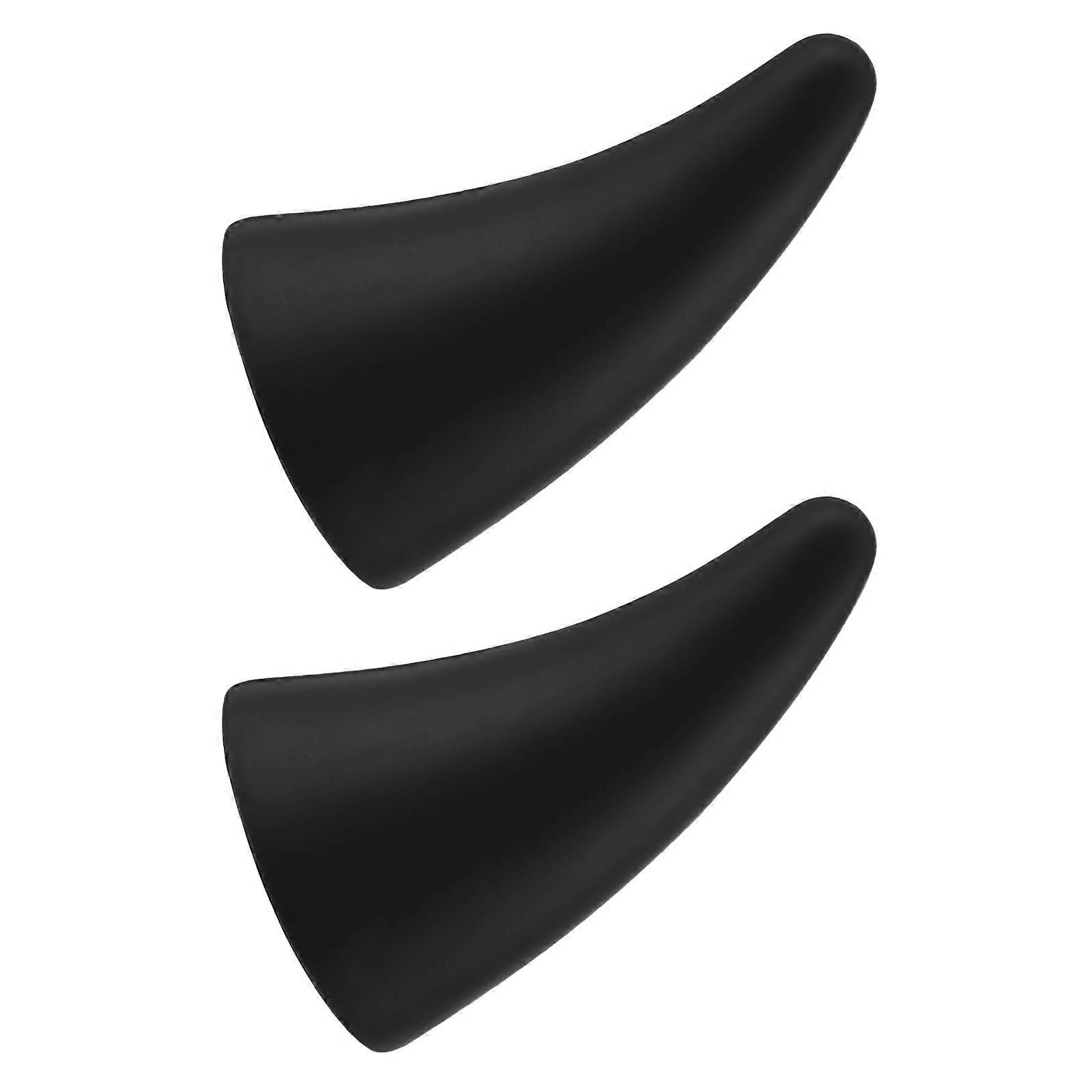 Black Car Styling Horns Sticker for Bumper Protector 2Pcs Set
