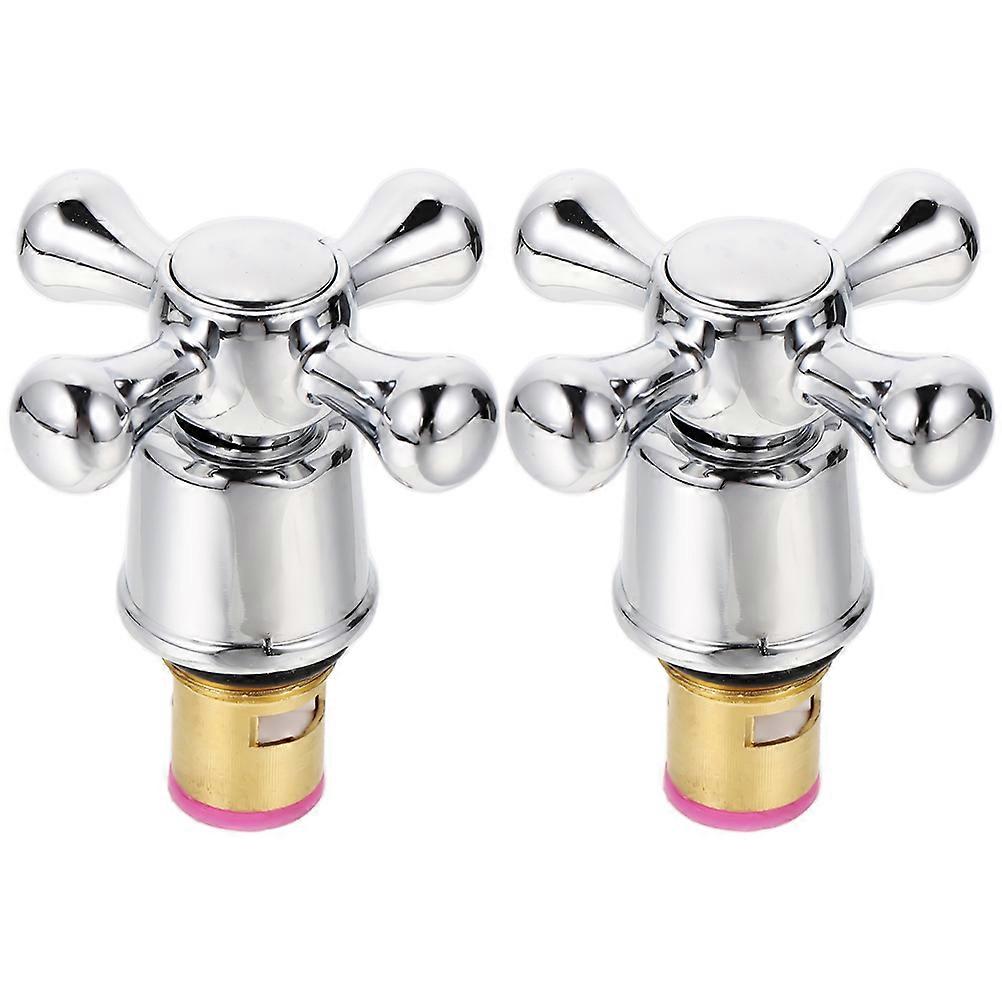 Faucet Handles Brass Replacement for Cold Hot 2Pcs Faucet Handle Knob