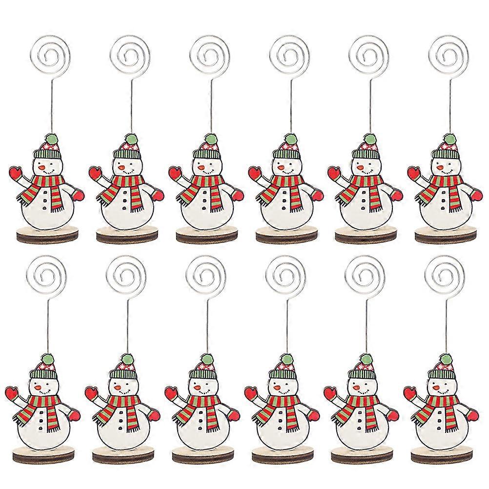 Christmas Holder Snowman Patterned Message Folder for Holding 12Pcs Cards