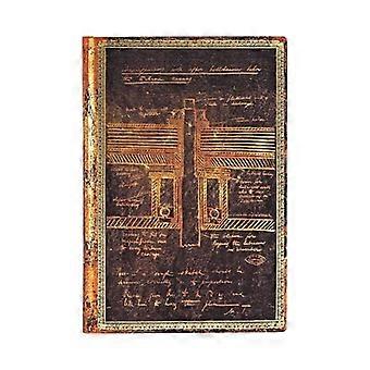 Tesla, skisse av en turbin mini uforet softcover journal, 208 sider, 80 GSM av Paperblanks (Embellished Manuscripts Collection)
