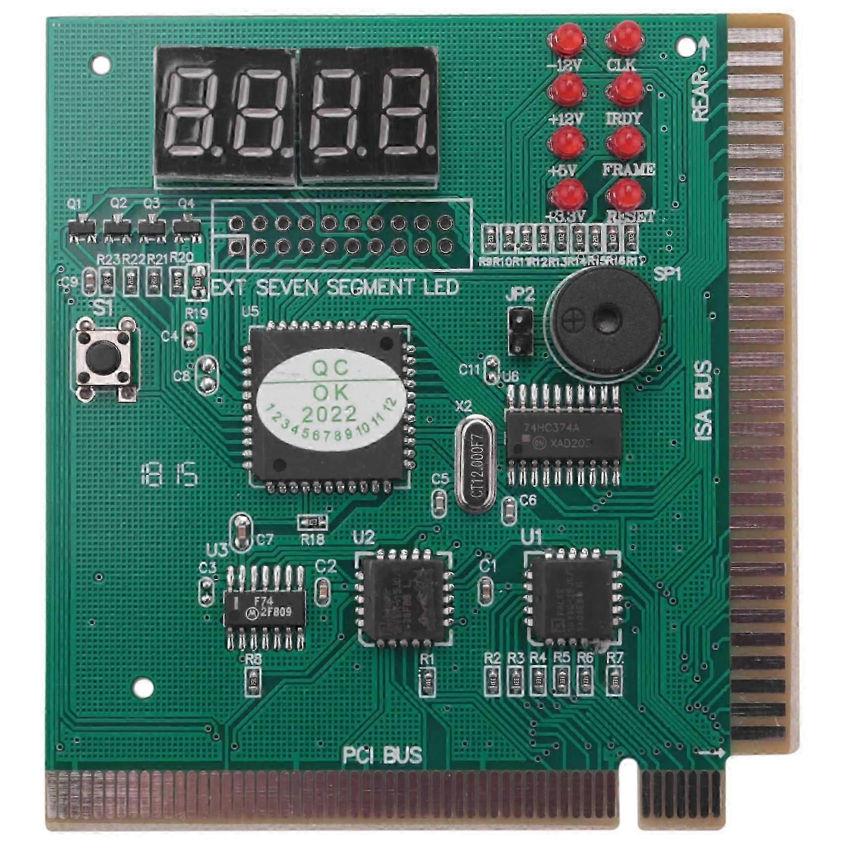 PC Motherboard Diagnostic Card 4-Digit PCI/ISA POST Code Analyzer