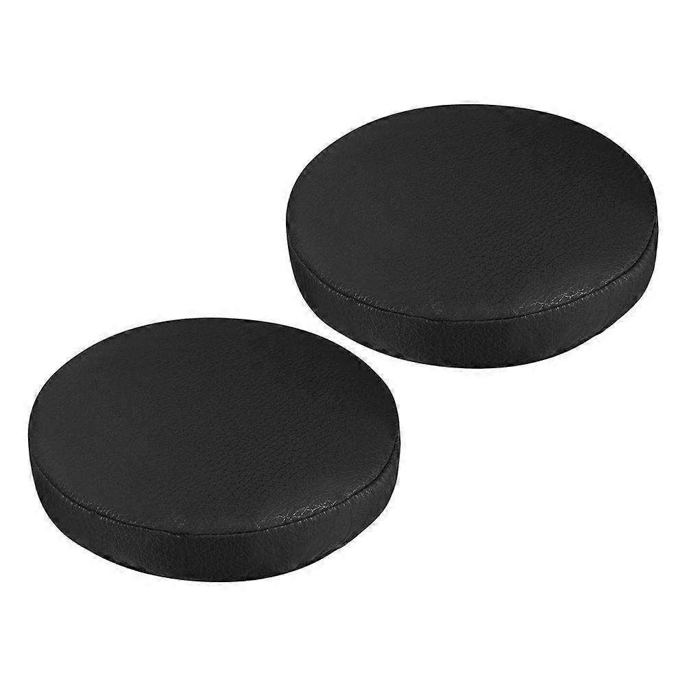 2pcs Black Stretch Stool Covers Round Shape Stool Covers Black Stool Covers