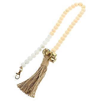 Dog Door Bell Wooden Pendant Beaded Bell for Training 2Pcs Set