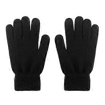 Magic Knit Gloves for Winter, Touchscreen Design Warm And Soft Knit Cashmere Blend Gloves with Elastic Ribbed Cuff, Unisex Cold Weather Gloves for