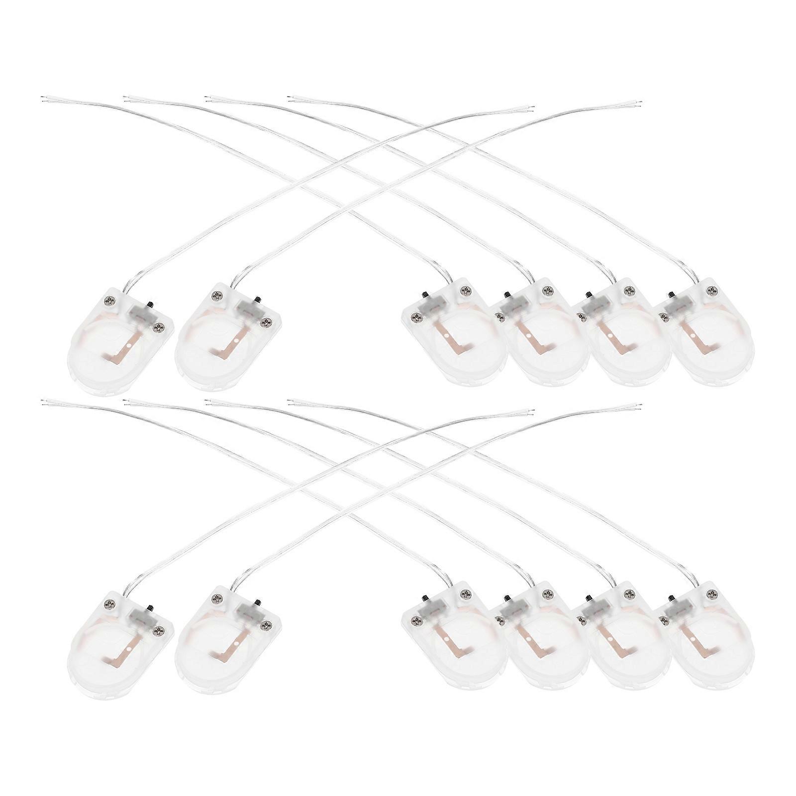 Button Battery Case Single Battery Holder for Electronics 12Pcs White Plastic