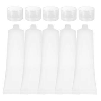 5 Stück 100 ml nachfüllbare Flasche Reisegröße Quetschflasche Aufbewahrungsbehälter mit für Shampoo, Gesichtsreiniger, Toner, Handcreme, Körperlotion