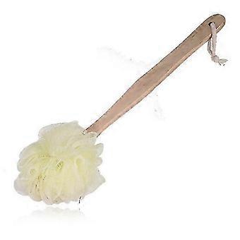 Long Handle Bath Brush with Loofah for Deep Cleansing & Exfoliation - Pack of 2, Ergonomic Shower Brush for Hard to Reach Areas, Men & Women