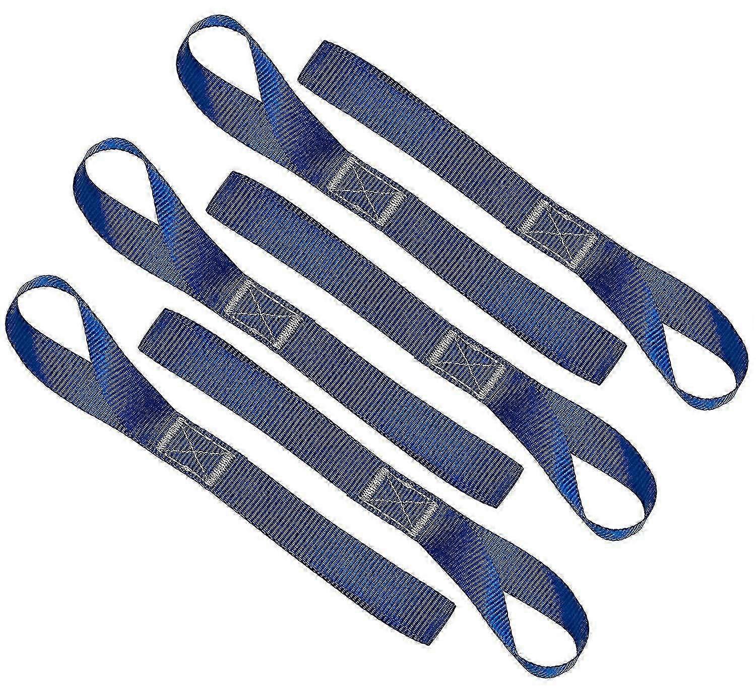 Soft Loop Tie Down Straps - 1,500 Load Capacity- 6 Pack - Loops compatible with Dirt Bikes,blue