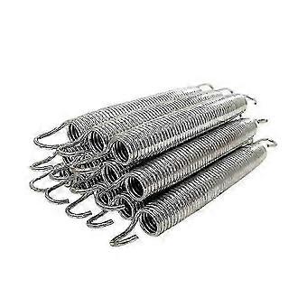 12-Pack 6.5" Trampoline Spring Steel Replacement Kit for Extra Bounce - Silver