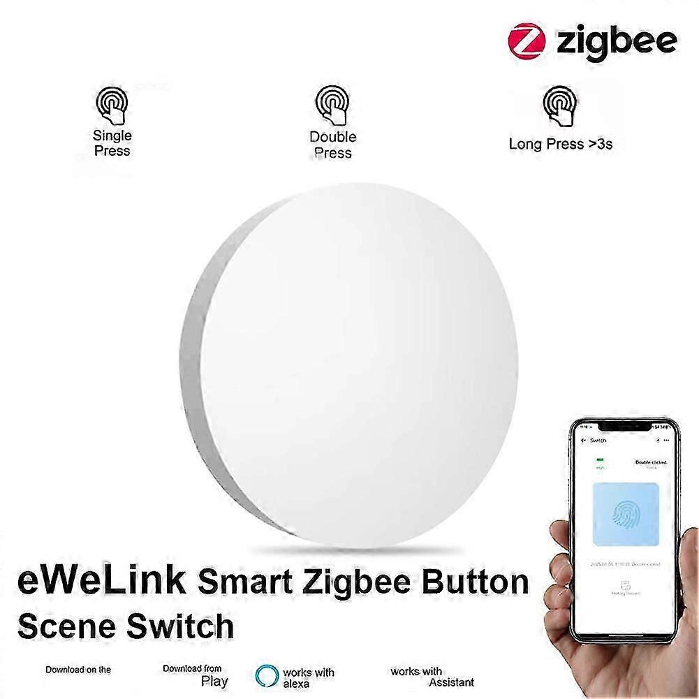 For EWelink Zigbee Wireless Scene Button for 2MQTT, Alexa, and Alice Wireless Push Button