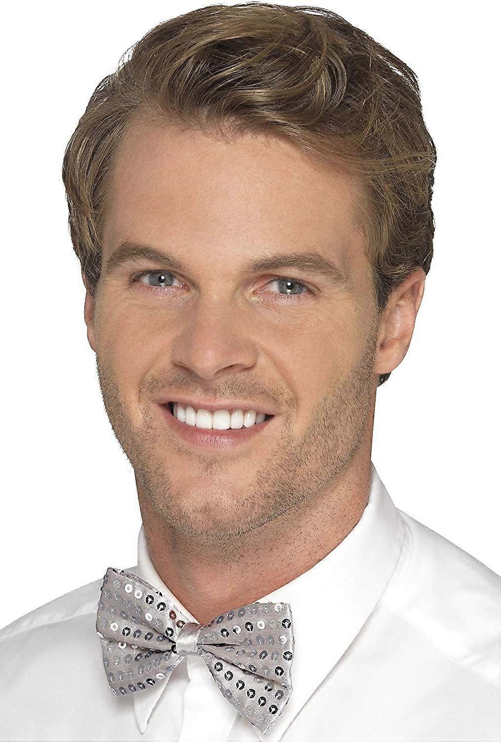 Dww-Sparkly Bow Tie, Silver