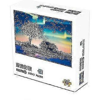 1000 Pieces New Mini Adult Decompression Creative Landscape Puzzle With A3 Wooden Photo Frame