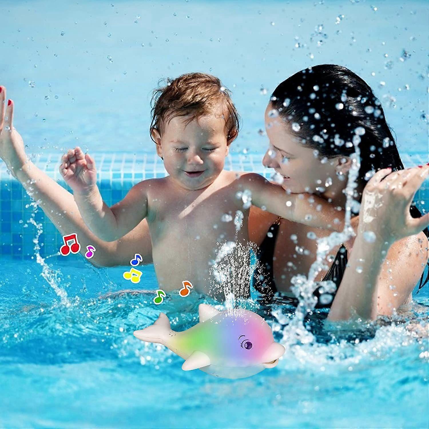 Beleuchtetes Wal-Badespielzeug Mit Sprühfunktion – USB-aufladbar, Für Kinder 1–3 Jahre, Inkl. Wasserparty-Effekt