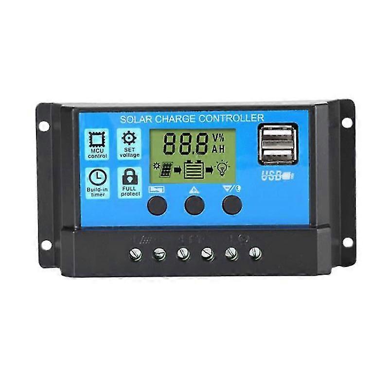 20a Pwm Solar Panel Regulator 12v-24v Charge Controller
