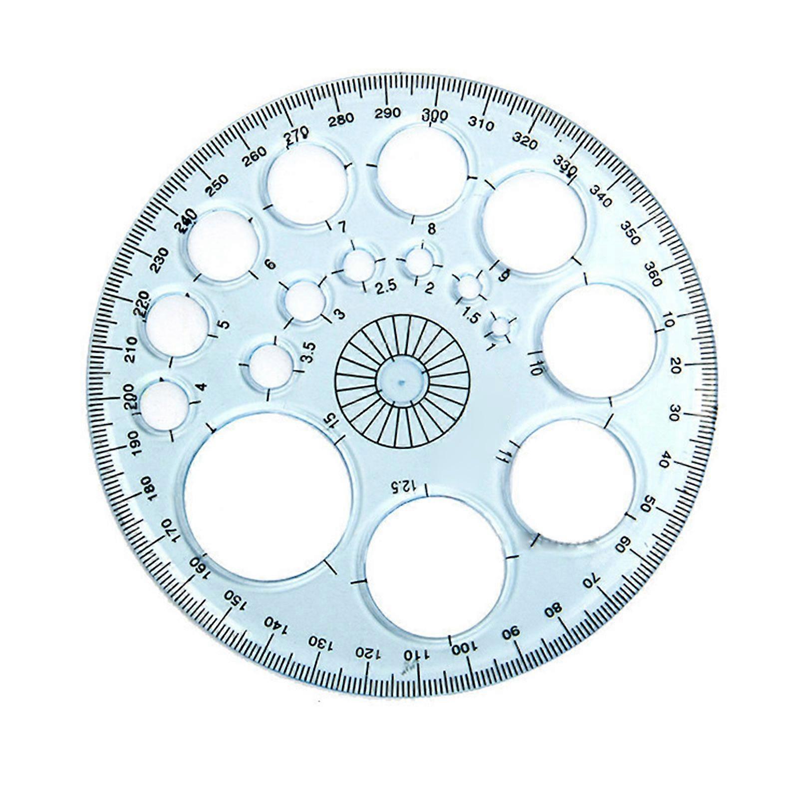 Circle Maker Clear Scale Drawing Plastic Transparent 360 Degree Protractor School Supplies