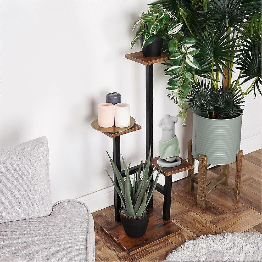 Metalblomsterstativ med fire niveauer, industriel stil