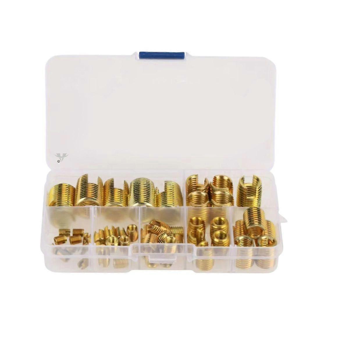 50 Pieces Carbon Steel Thread Inserts Thread Repair Tool Set