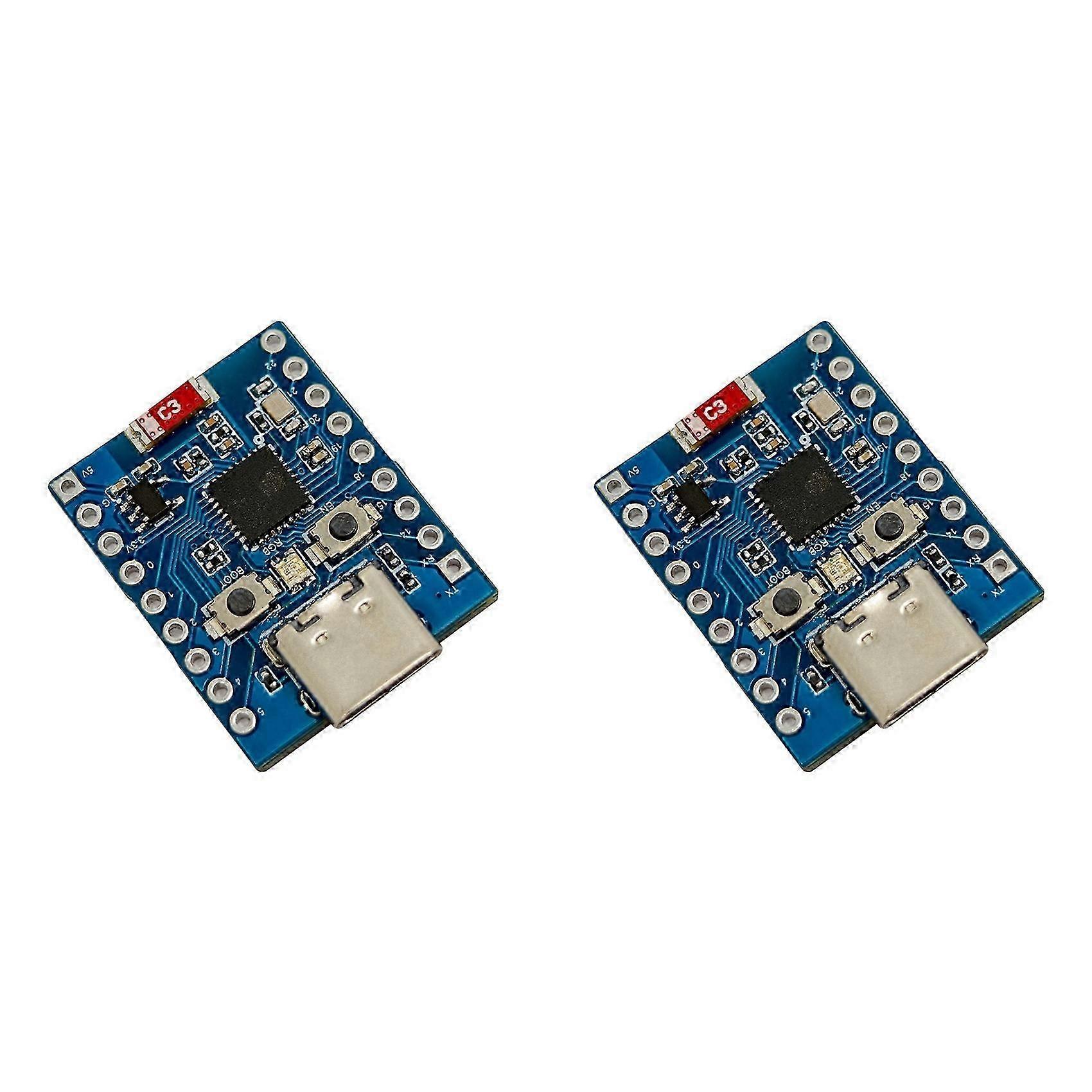 2X ESP32C6-TINY SuperMini Microcontroller Development Board Support WIFI Bluetooth with Onboard WS2812 ESP32-C6FH4