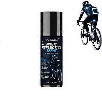 Nachtreflektierendes Sprühspray 100 ml – Sicherheitsleuchtende Lösung | Hochsichtbares reflektierendes Spray für Radfahren, Camping, Spaziergänge, Joggen, Einfahrten usw.