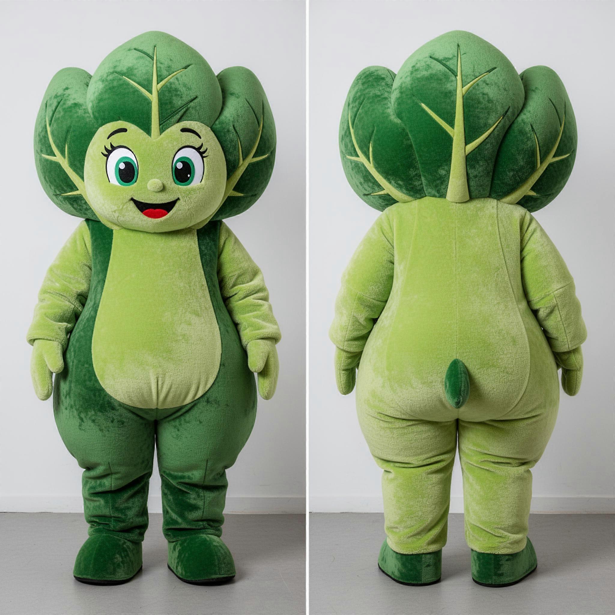MASTICOT Lime Green Leafy Spinach Mascot