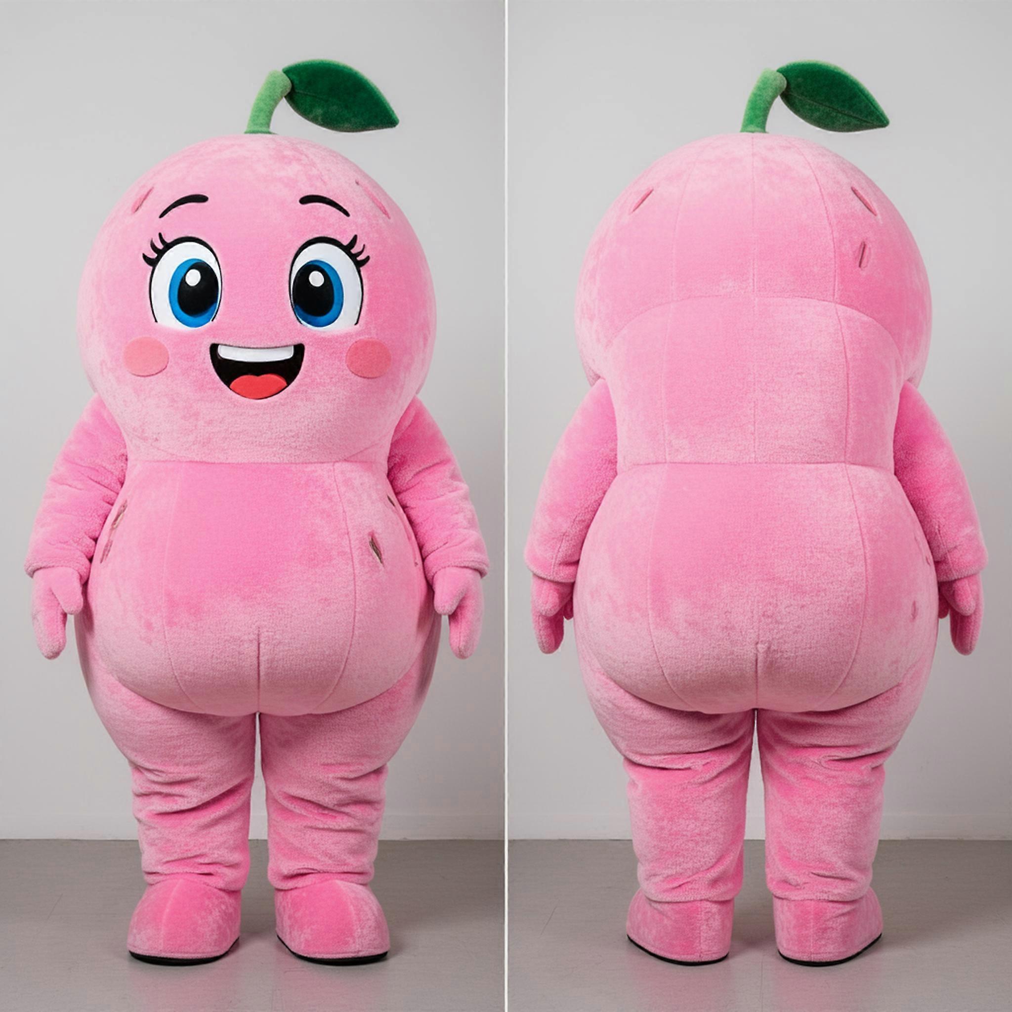 MASTICOT Vibrant Pink Plush Melon Mascot