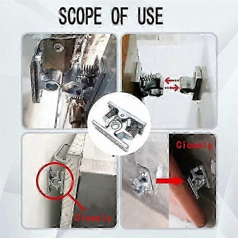 1Pcs Spring Loaded Door Easy Lock Stop Catch Release Clamp Double Roller Catch (Mp-4)
