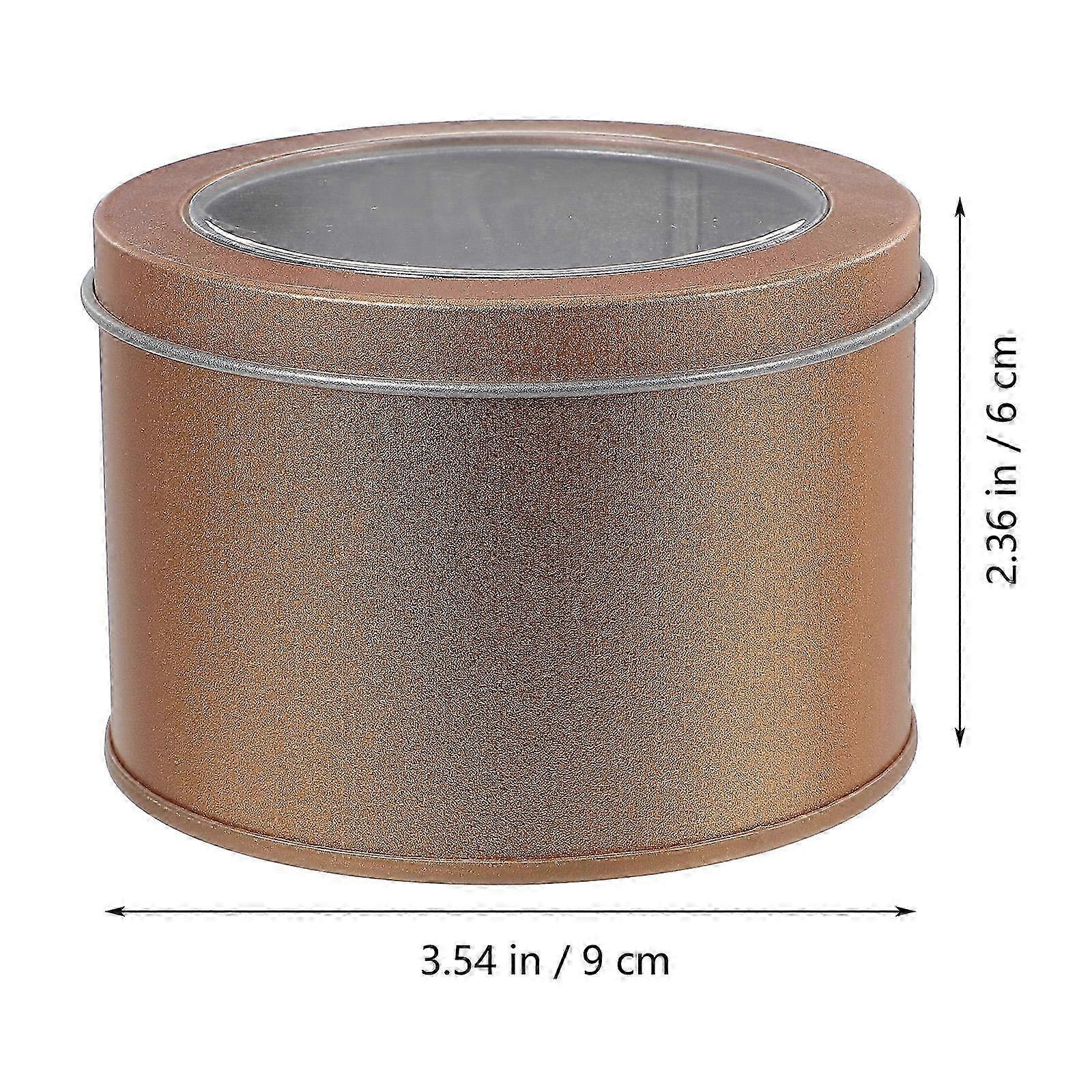 Cake Boxes Tin Packaging compatible with Storage 4Pcs Rose Gold with Clear Window