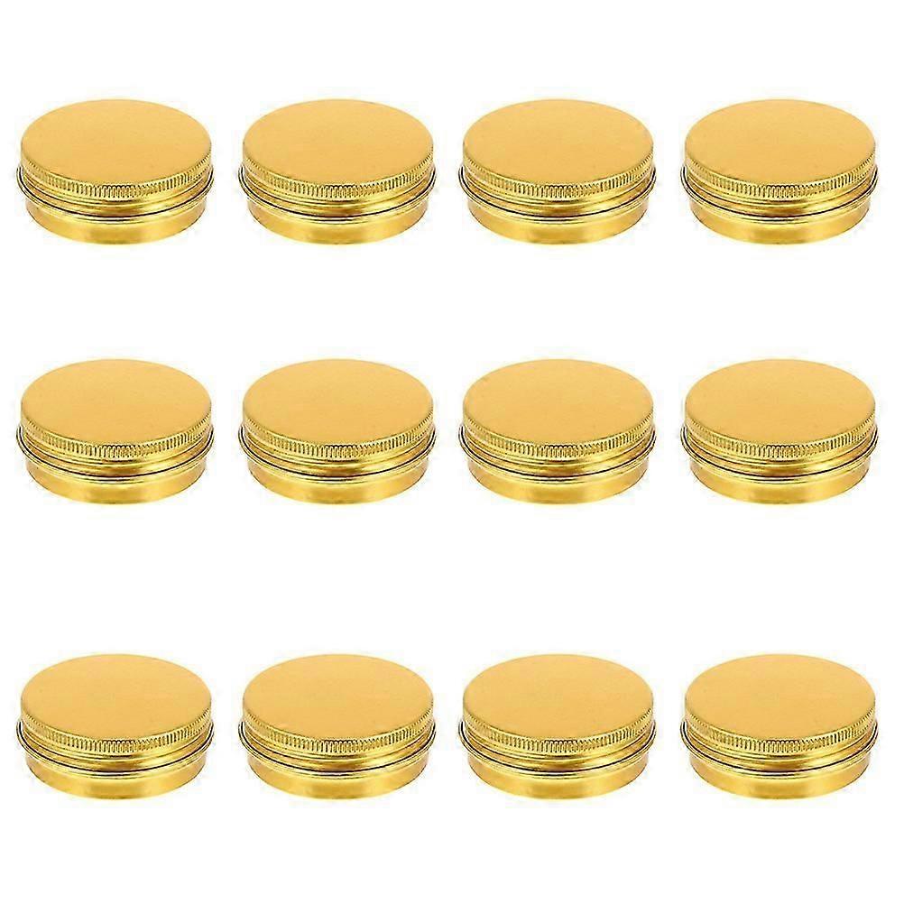 30ML Aluminium Screw-thread Cream Paste Storage Boxes, 12PCS Cosmetics Containers