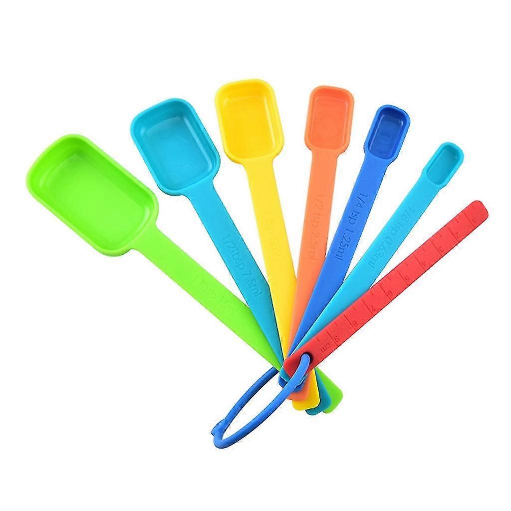 7-Pc Non-Slip Plastic Measuring Spoon Set