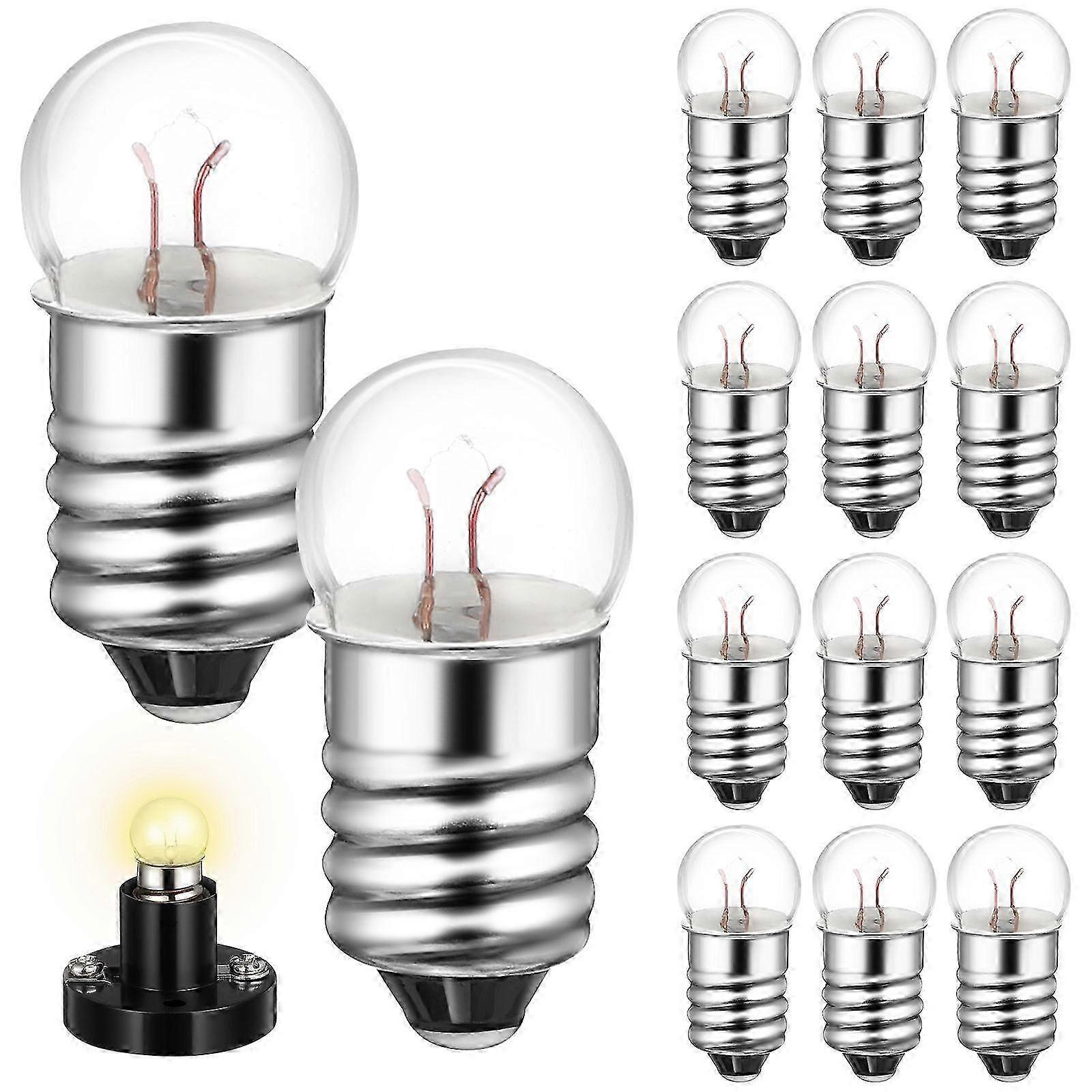 50Pcs 1.5V Small Light Bulbs E10 Screw Base Mini Bulbs for Electrical Experiment Flashlight