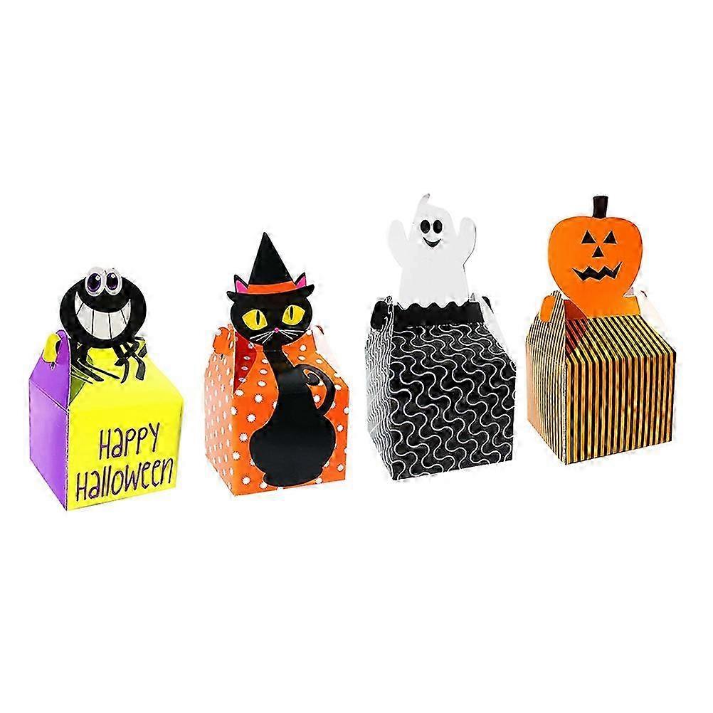 Halloween Storage Cookie Box 24Pcs with Cartoon Patterns Set