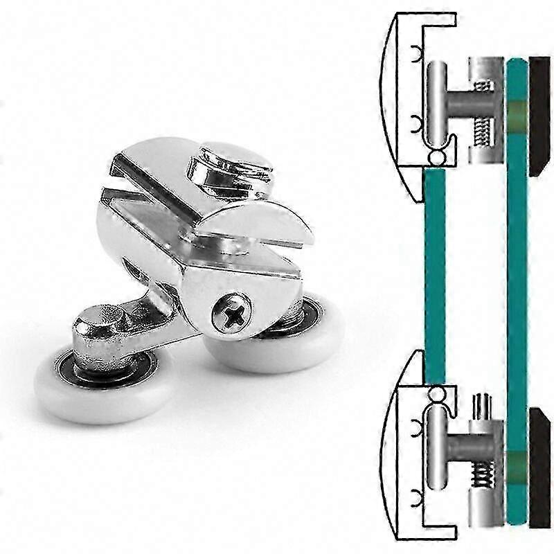 23mm 2-Pack Double Shower Rollers compatible with Bottom Shower Door Replacement Wheels