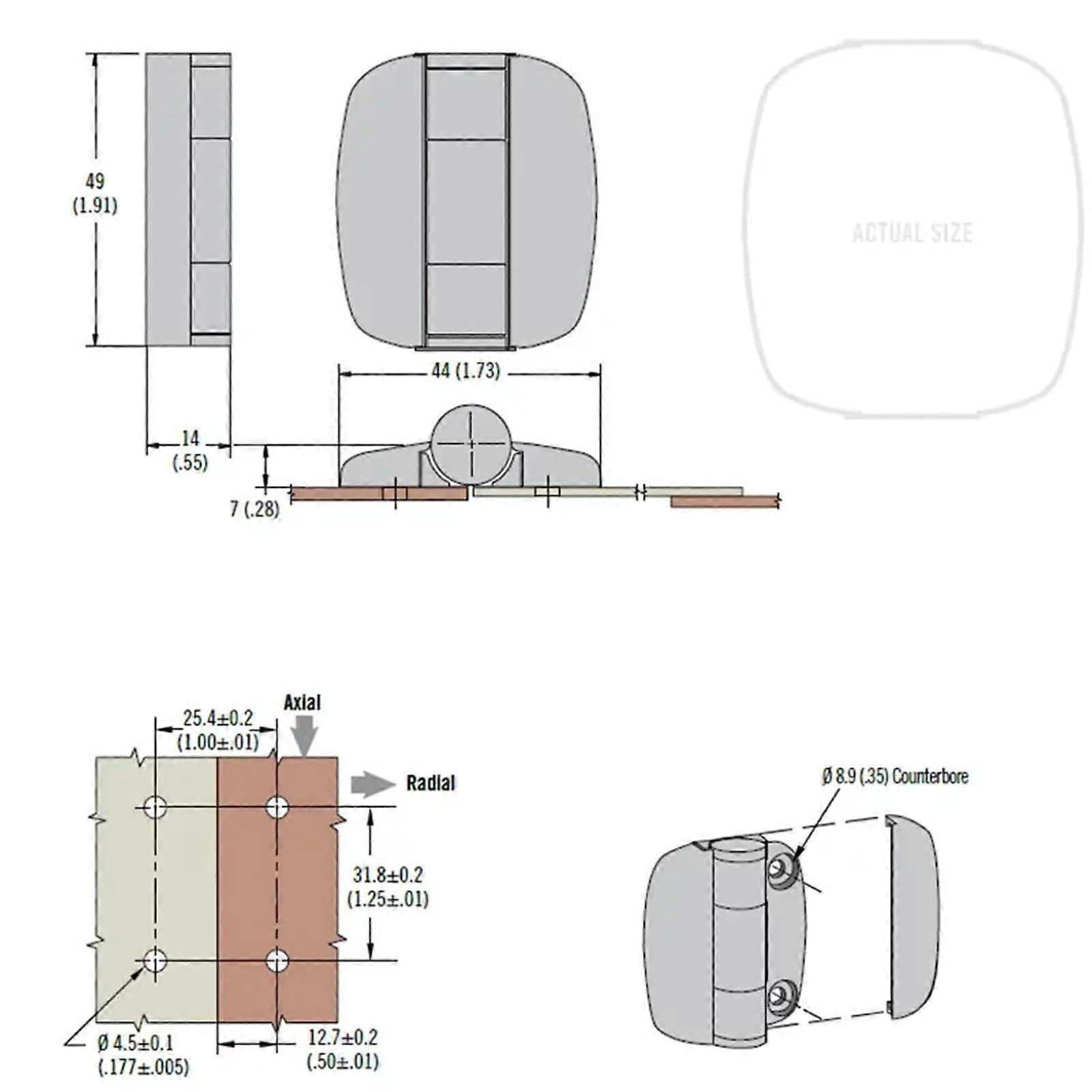 G6 Decorative Black Gate Hinge 1Pc, Smooth Pivot Action, Gate Door Compatible Without Positioning