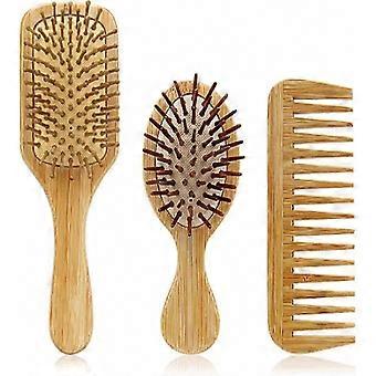 Detangling Hair Brush with Natural Bamboo Handle