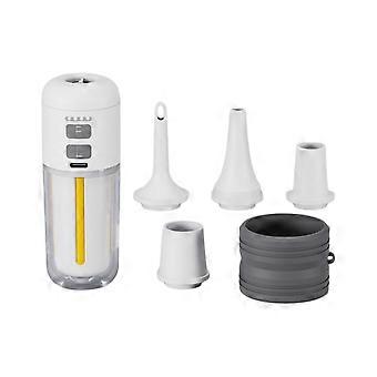 Portable Air Pump for Inflatables, Rechargeable Air Mattress Pump with 5 Nozzles and Camping Light