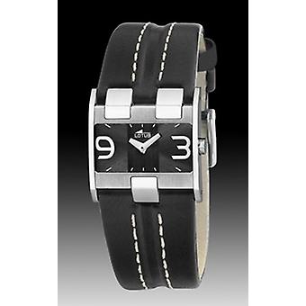 Lotus Quartz analoge vrouw horloge met koeienhuid armband L15400/6