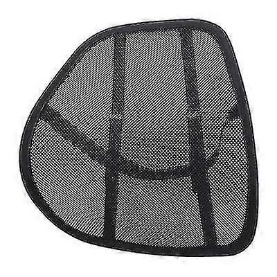 Ergonomic Lumbar Support with Breathable Double-Layer Mesh, Adjustable Straps, Back Discomfort Relief for Car Home School Office Seats, 41x43cm