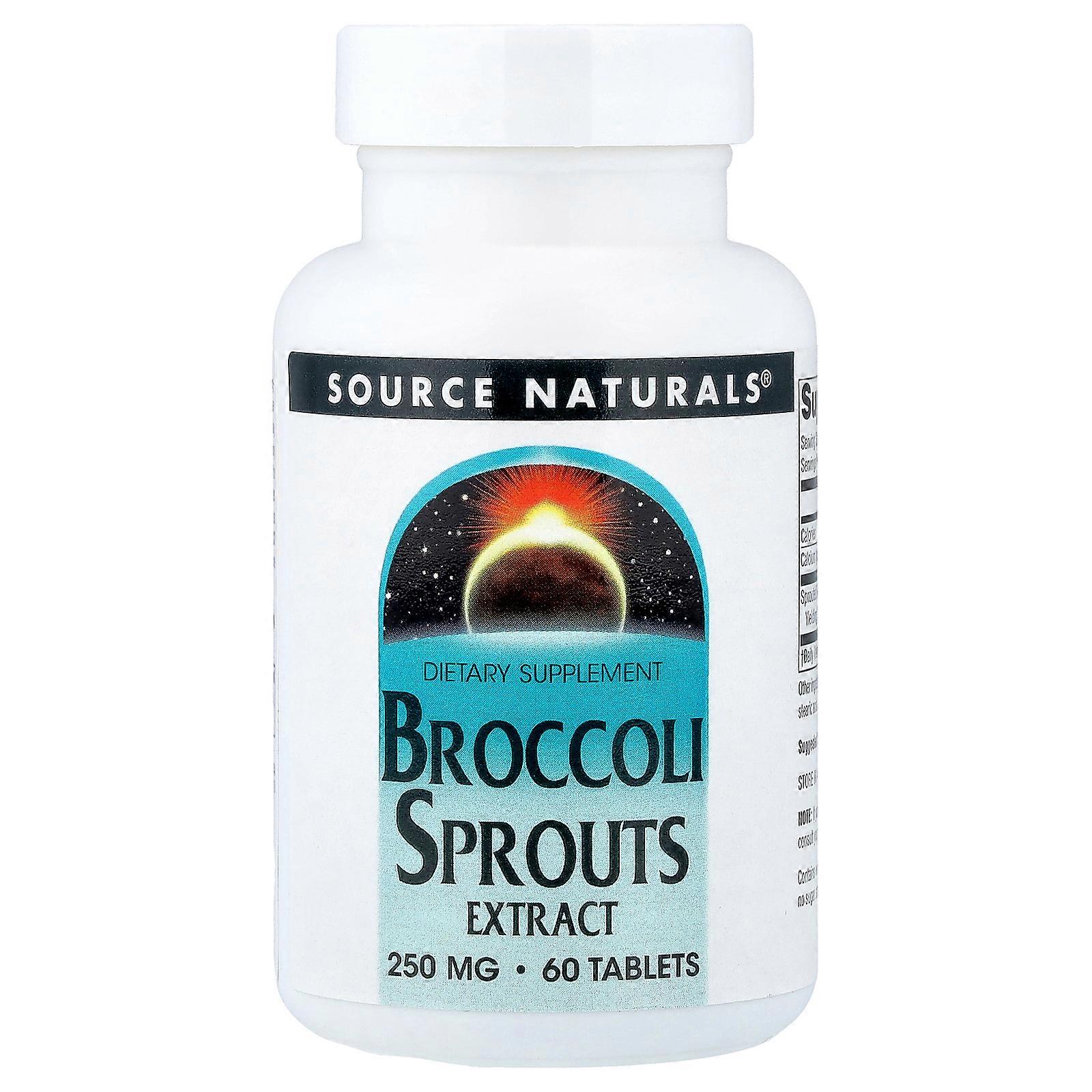 2 x Source Naturals, Broccoli Sprouts Extract, 60 Tablets (125 mg per Tablet)