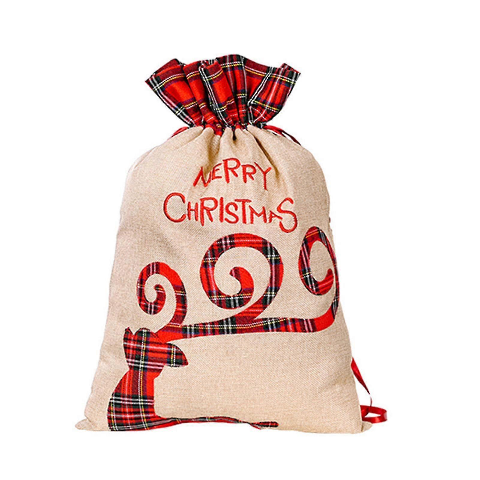 Christmas Candy Bag Portable Drawstring Gift Bag Multipurpose Storage